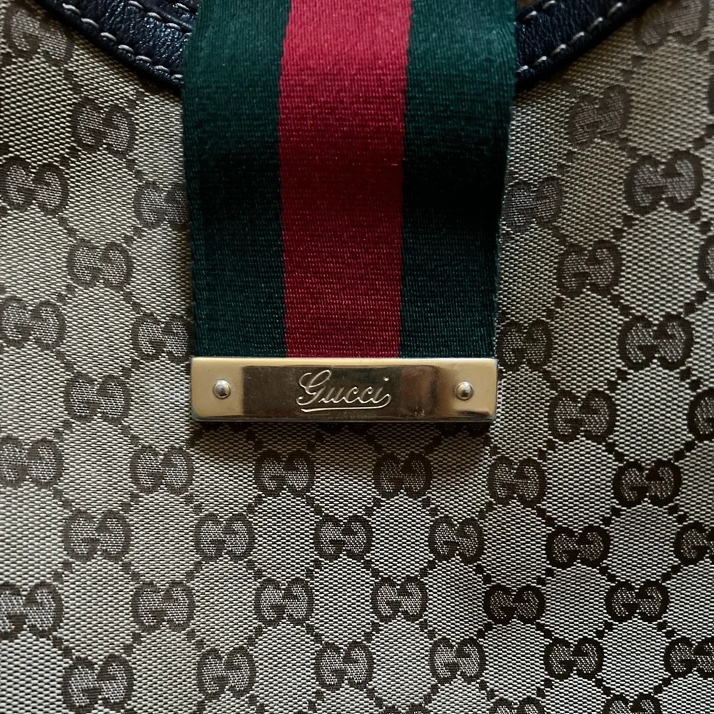 Gucci Hobo Bag Web Gg Muticolor Canvas Tote EUC - Picture 2 of 10